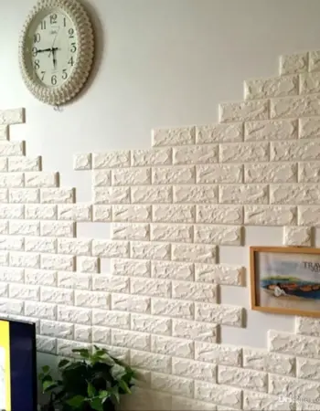 3d cамоклеющиеся панели кирпич Оникс Brick Beige-White