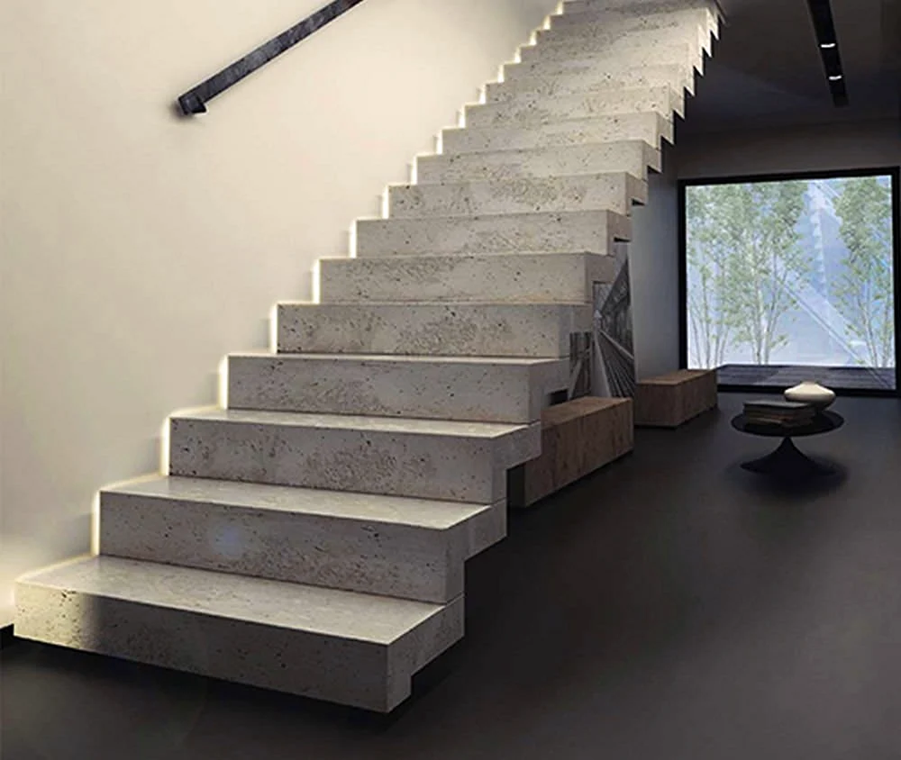 Одномаршевая бетонная лестница