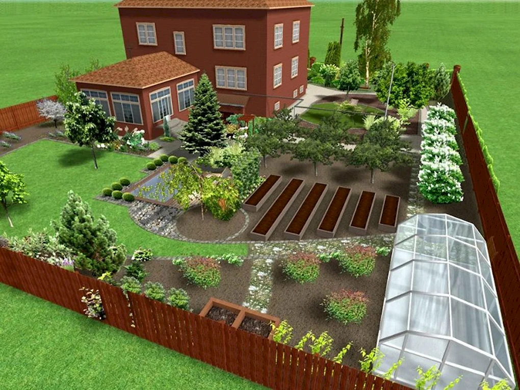 Планировка садово - огородного участка 10 соток