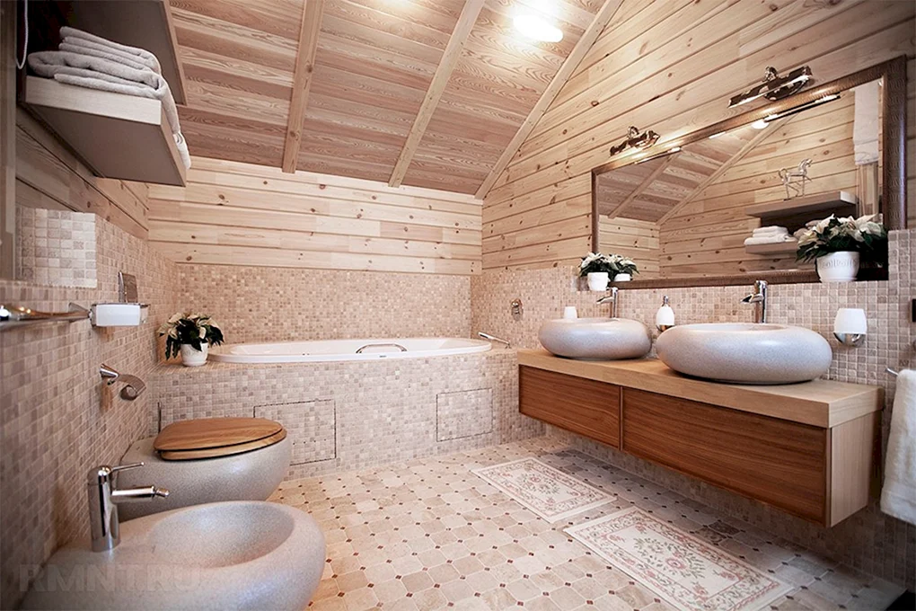 Ванна в деревянном доме