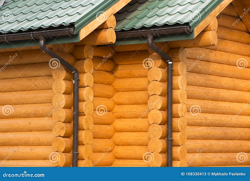 Водостоки в деревянном доме